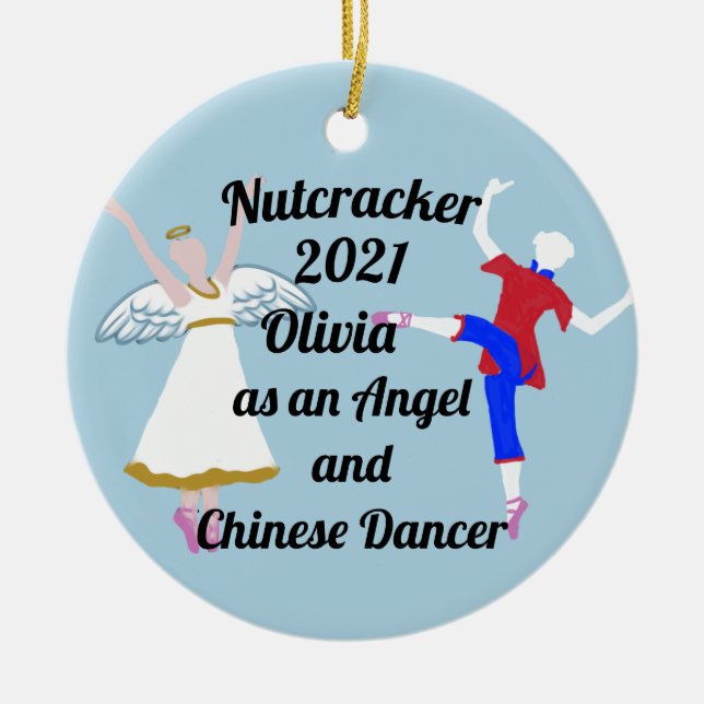 Nutcracker Ornament - Angel and Chinese (Front)