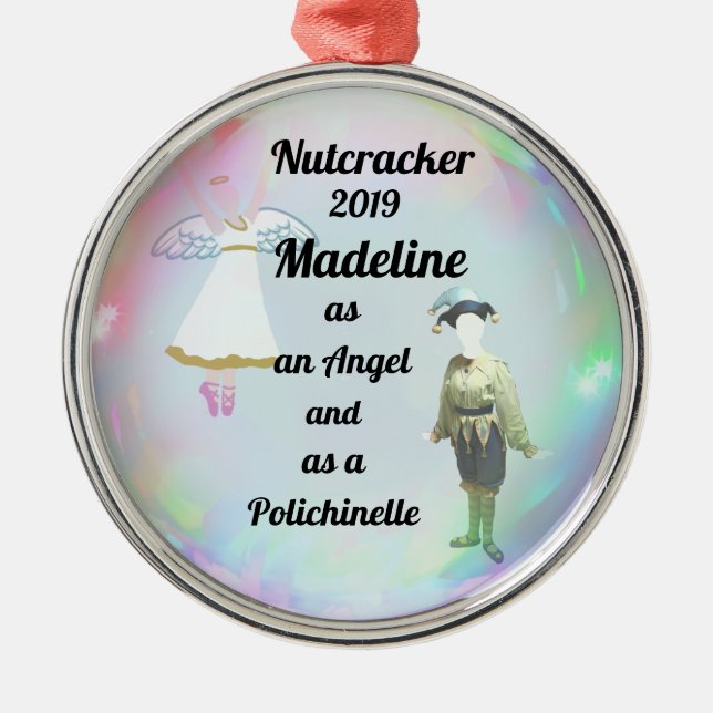 Nutcracker Ornament - Angel and Polichinelle (Front)
