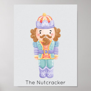 Nutcracker Pastel Christmas Poster