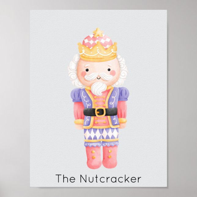 Nutcracker Pastel Christmas Poster (Front)