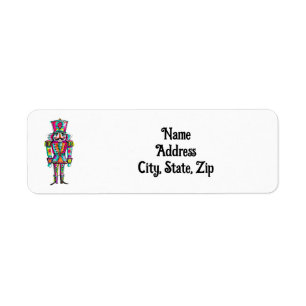 Nutcracker Pastel Pink Christmas Holiday Address Return Address Label