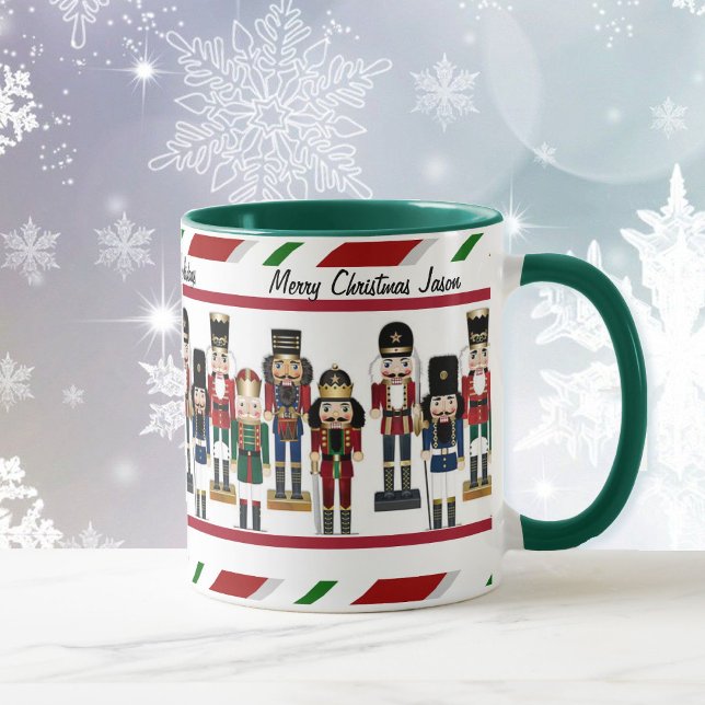 Nutcracker Personalise Name and Christmas Greeting Mug (Creator Uploaded)