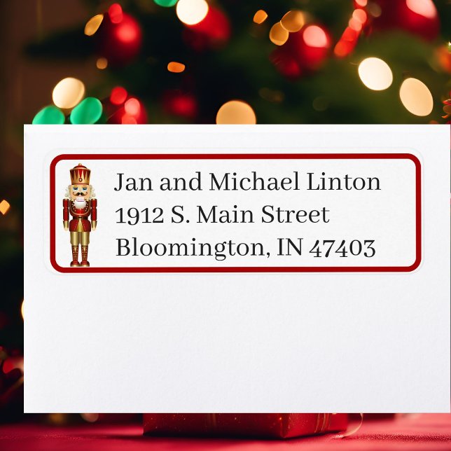 Nutcracker Personalise Return Address Christmas  Label (Creator Uploaded)