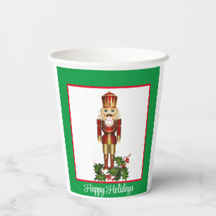 Nutcracker Personalise Text x 2 Christmas  Paper Cups