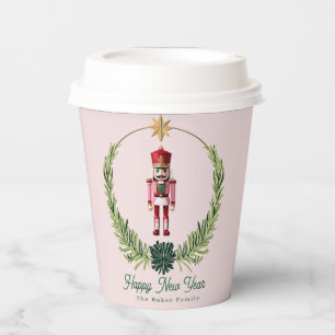 Nutcracker Personalised Cute Pink  Red Christmas Paper Cups