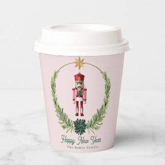 Nutcracker Personalised Cute Pink  Red Christmas Paper Cups