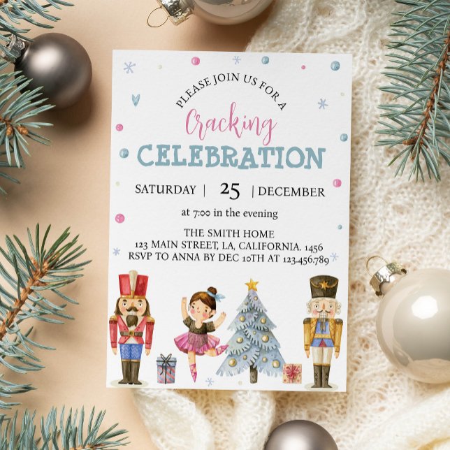 Nutcracker Pink Birthday  Party Invitation (Creator Uploaded)