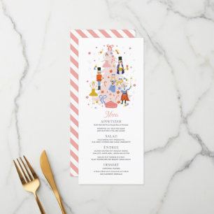 Nutcracker Pink Christmas Tree Holiday Party Menu