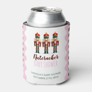 Nutcracker Pink Girl Christmas Baby Shower Can Cooler