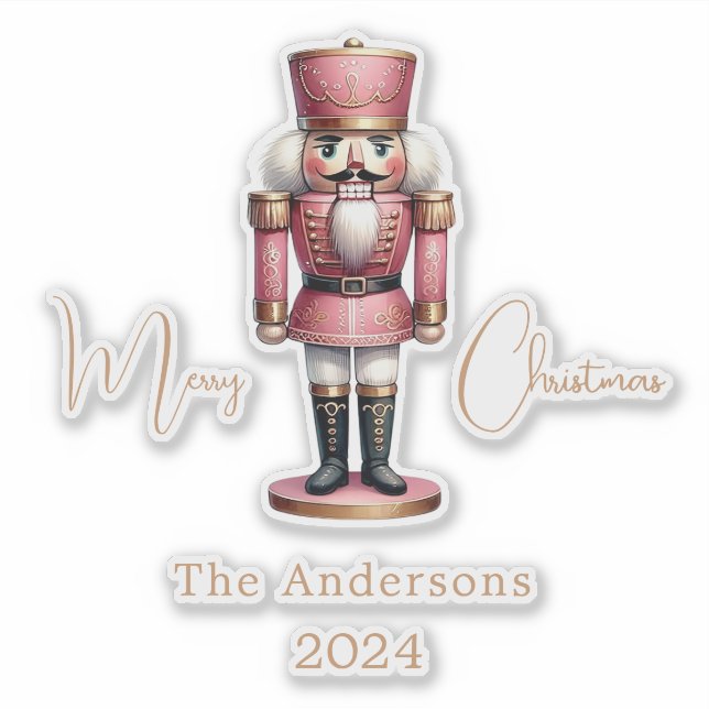 Nutcracker pink white simple Christmas (Front)