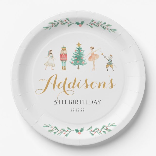 Nutcracker Plates,  Sugar Plum Fairy Plates (Front)