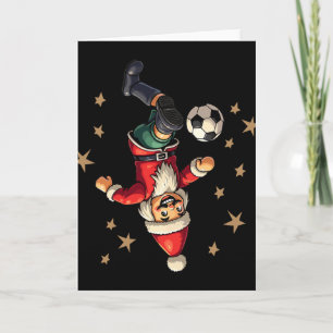 Nutcracker Playing Soccer Christmas Xmas Kids Card