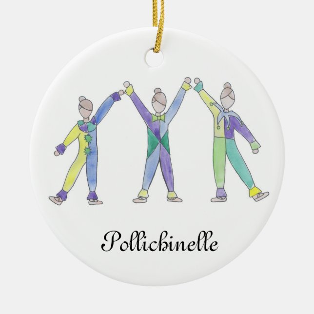 Nutcracker Pollichinelle Keepsake Ornament (Front)