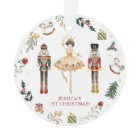 Nutcracker red and gold ballerina first Christmas