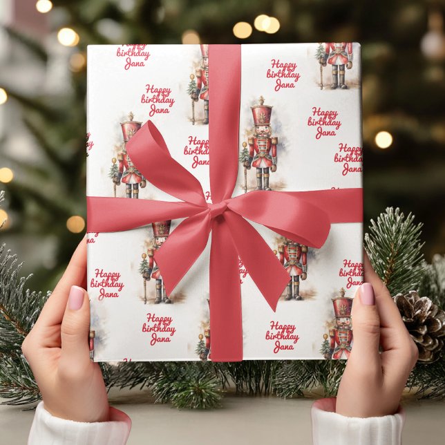  Nutcracker Red Magical Birthday Wrapping Paper (Creator Uploaded)