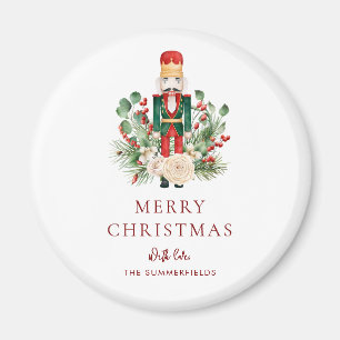 Nutcracker Script Greenery Christmas Holiday Magnet