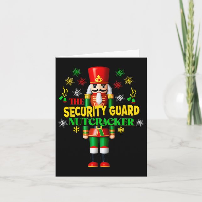 Nutcracker Security Guard Christmas Holiday Bodygu Card (Front)