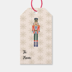 Nutcracker Snowflake Pattern Holiday Paper Napkin Gift Tags