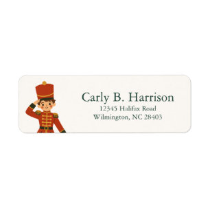 Nutcracker Soldier Christmas Return Address Label