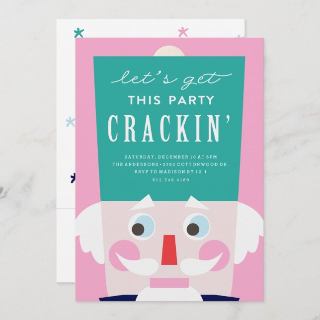 Nutcracker Soldier Holiday Party Invitation (Front/Back)