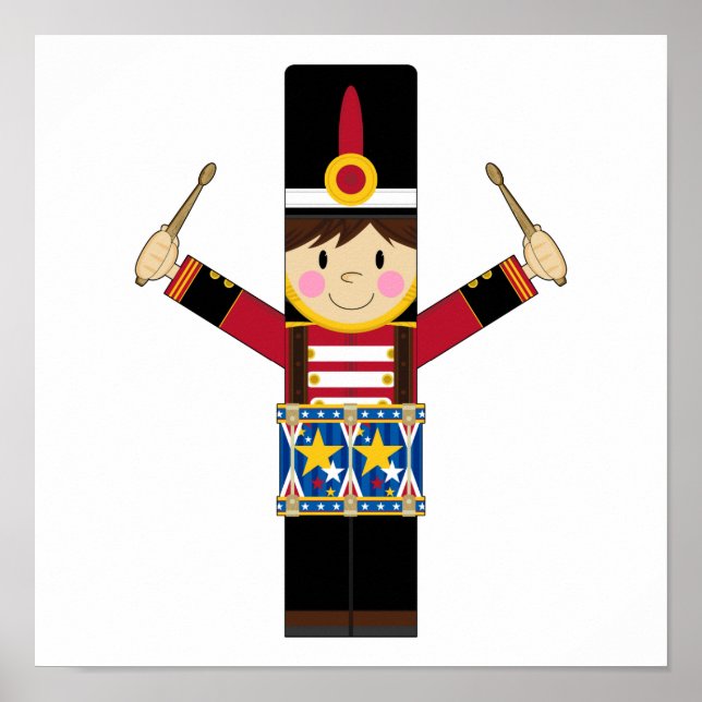 Nutcracker Soldier Playing Drums Poster (Front)