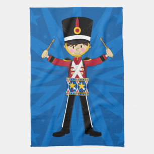 Nutcracker Soldier Playing Drums Towel