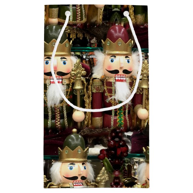Nutcracker Soldiers Christmas Small Gift Bag (Back)