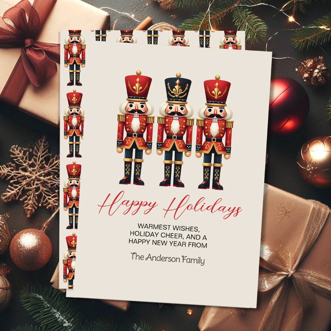 Nutcracker Soldiers Happy Holiday Cards (Creator Uploaded)