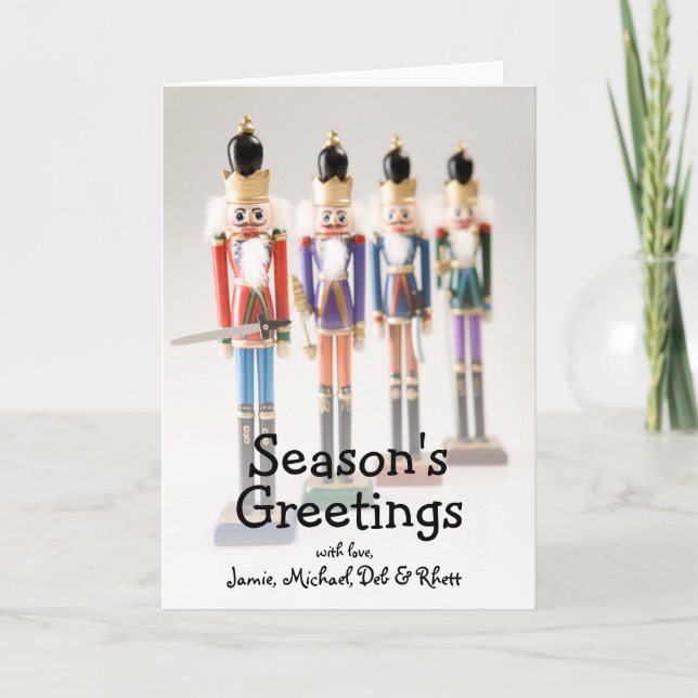 Nutcracker soldiers holiday card (Front)