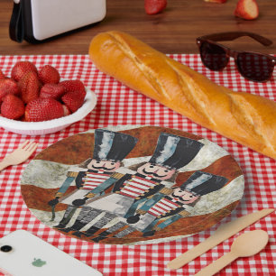 Nutcracker Soldiers Stripes  Paper Plate