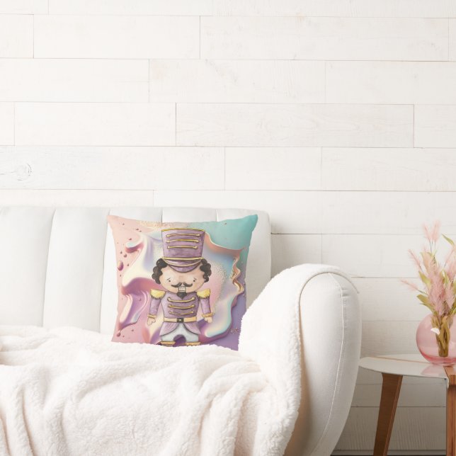 Nutcracker Splash Christmas Holiday Throw Pillow (Couch)