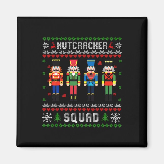 Nutcracker Squad Ballet Dance Christmas Matching F Magnet (Front)