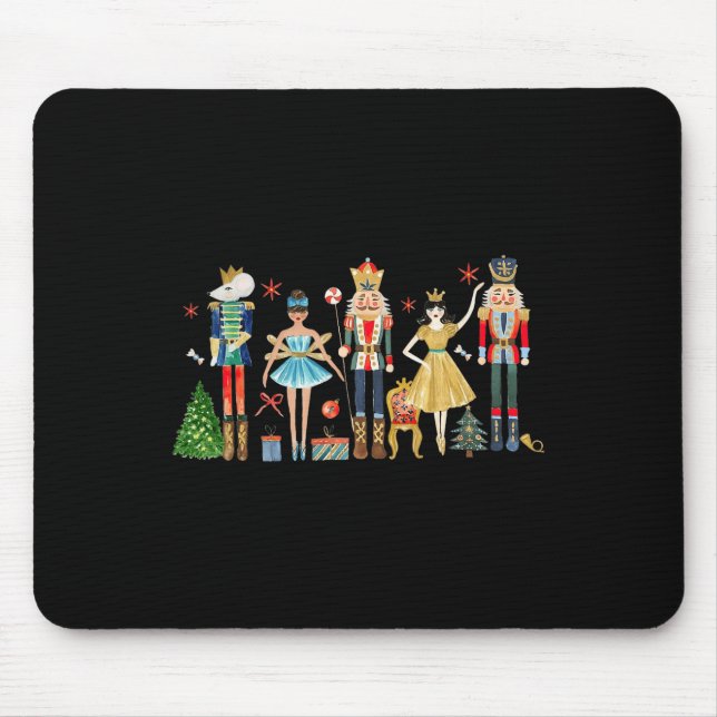Nutcracker Squad Ballet Dance Christmas Matching F Mouse Pad (Front)