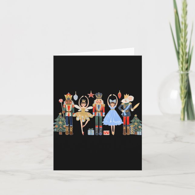 Nutcracker Squad Ballet Dance Matching Family Chri Card (Front)