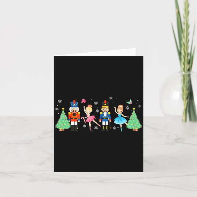 Nutcracker Squad Ballet Dance Merry Christmas Wome Card (Front)
