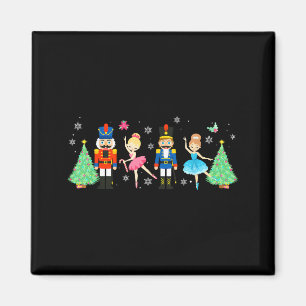 Nutcracker Squad Ballet Dance Merry Christmas Wome Magnet