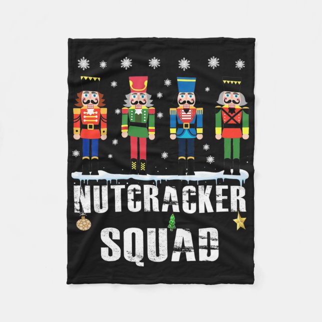 Nutcracker Squad Byllet Dance Matching Family Chri Fleece Blanket (Front)