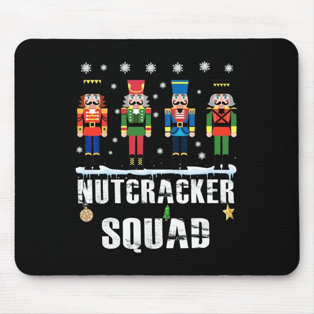 Nutcracker Squad Byllet Dance Matching Family Chri Mouse Pad (Front)