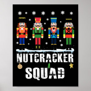 Nutcracker Squad Byllet Dance Matching Family Chri Poster