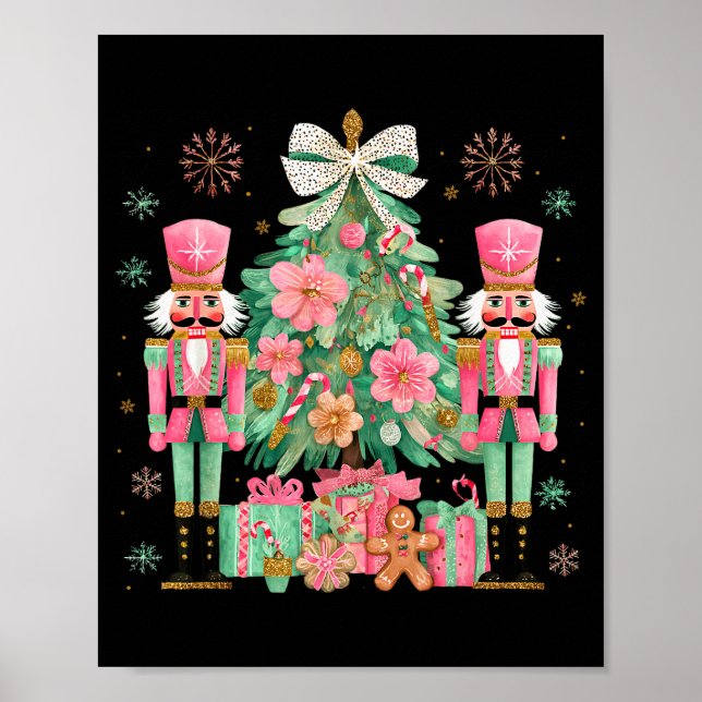 Nutcracker Squad Christmas Tree Ballet Dance Women Poster (Front)