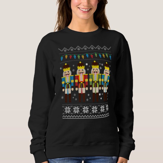 Nutcracker Squad Crew Ballet Dance Groupe Idea Bal Sweatshirt (Front)
