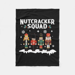Nutcracker Squad Family Matching Christmas For Men Fleece Blanket