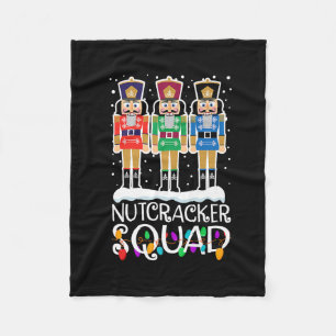 Nutcracker Squad Holiday Ballet Dance Matching Chr Fleece Blanket