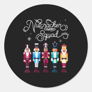 Nutcracker Squad Holiday Christmas Boy Girls Women Classic Round Sticker