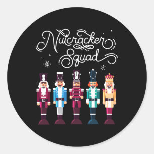 Nutcracker Squad Holiday Christmas Boy Girls Women Classic Round Sticker