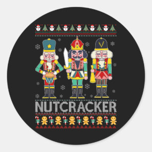 Nutcracker Squad Shirt Funny Ugly Christmas Sweate Classic Round Sticker