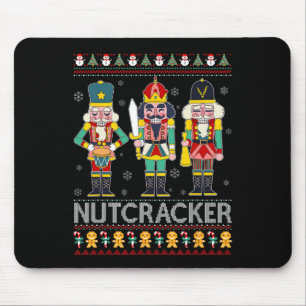 Nutcracker Squad Shirt Funny Ugly Christmas Sweate Mouse Pad