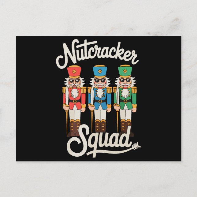 Nutcracker Squad Sunglasses Christmas Xmas Holiday Postcard (Front)