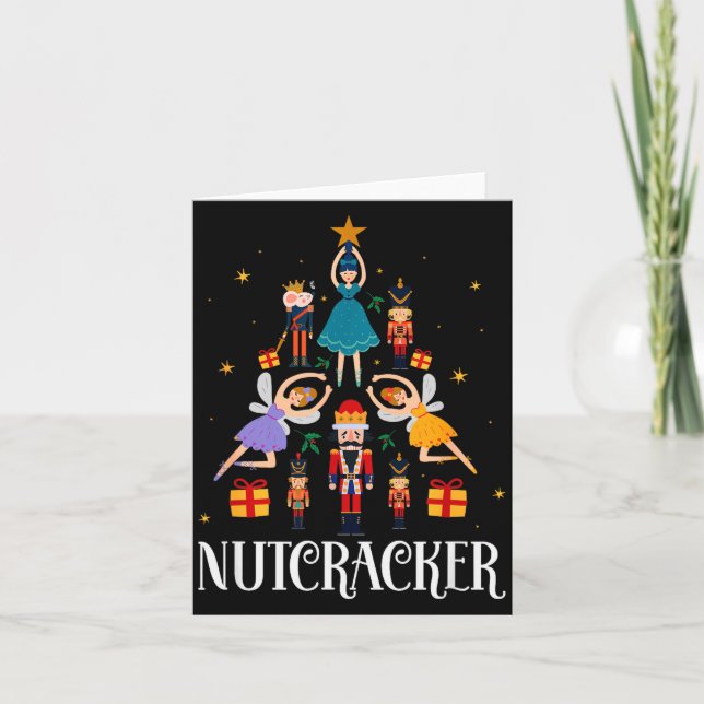 Nutcracker Sugar Fairy Plum Christmas - Nutcracker Card (Front)