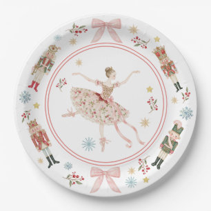 Nutcracker Sugar Plum Fairy Baby Shower Paper Plate